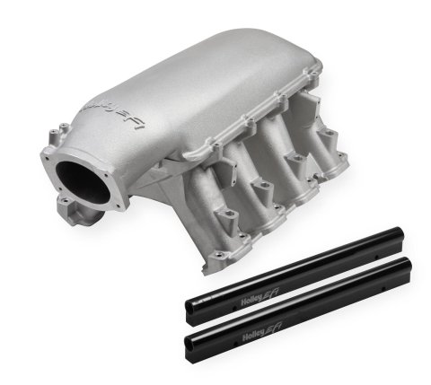 Holley EFI LT1 Gen V Hi-Ram Intake Manifolds 300-140 Manifolds, LT1, V, Hi-Ram, Direct Injection, 3,500-8,000 RPM, 105mm Bore, Standard Deck, Aluminum, Satin Finish, Chevy, 6.2L, Each