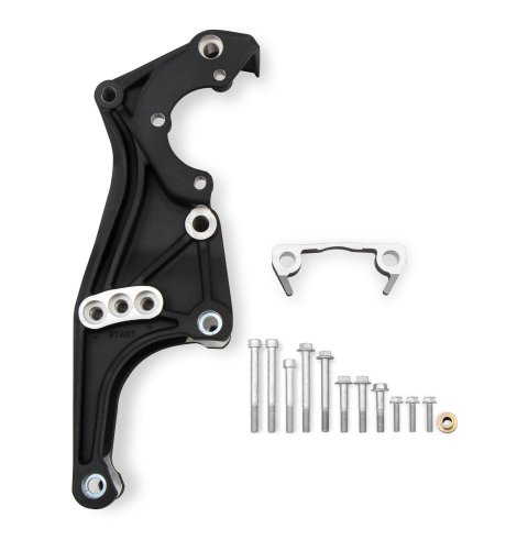 Holley LS Engine Accessory Drive Kits 20-155BK Brackets, Engine, Cast Aluminum, Black Finish, Alternator, Power Steering, Chevy, LS, 4.8-7.0L, Kit