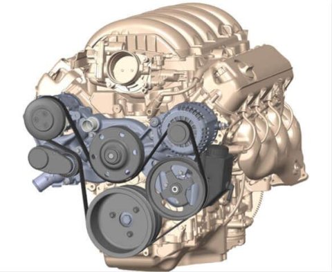 Holley Mid-Mount Complete Accessory Systems 20-200P Drive Systems, LT Mid-Mount, Serpentine, Alternator, Power Steering, AC, Water Pump, Pulleys, 6-groove, Polished, Chevy, 5.3L, 6.2L, Kit