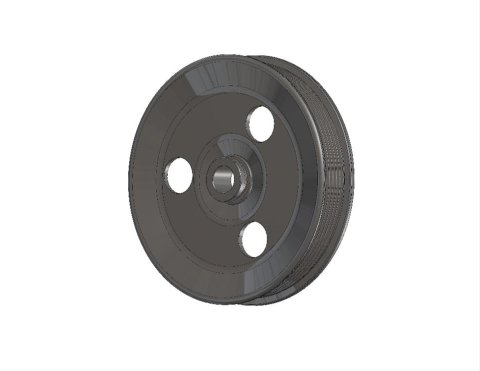 Holley Power Steering Pulleys 97-154 Pulleys, Holley, Replacement, 6-groove, LS Serpentine, Press-fit, Steel, Black, 5.75 in. OD, 0.66 in. Bore, for GM Type 2 Pump, Each