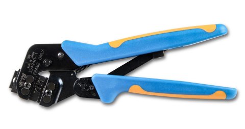 Holley EFI ECU Terminal Crimpers 567-100 Wire CrimpingTools, EFI, Crimper, Hand-held, Ratcheting Style, Steel, Black Oxide Finish, Rubberized Handle, Blue/Yellow, Each