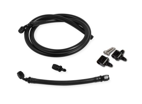Holley LS Steam Vent Kits 26-550 Engine Coolant Crossovers, Kits, Aluminum, Black Anodized, Chevy, Small Block LS, Kit