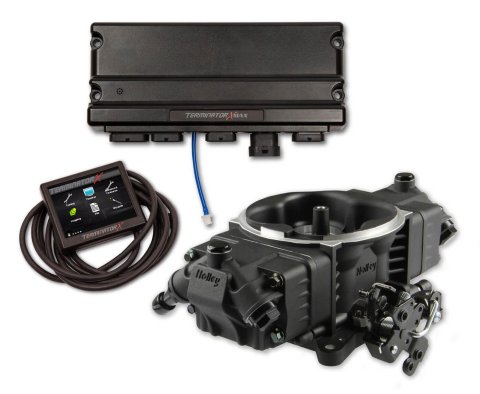 Holley Terminator X MAX Stealth 4150 24X LS EFI Fuel Injection Systems 550-1029 Systems, Max, 4150, EFI, Four Injector, Throttle Body, Aluminum, Black, Trans Control, Chevy, 4.8-7.0L, Kit
