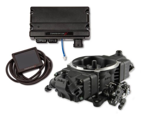 Holley Terminator X Stealth 4150 58X LS EFI Fuel Injection Systems 550-1061 Systems, X, 4150, EFI, Four Injector, Throttle Body, Speed Density, Aluminum, Black, Chevy, 4.8-7.0L, Kit