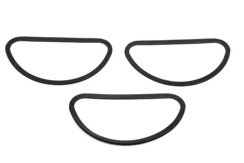Holley Air Cleaner Gaskets 108-71 Carburetor Gaskets, Cleaner, Fiber Material, D-Shaped, for 3 x 2 Carburetor, 3-piece, Set
