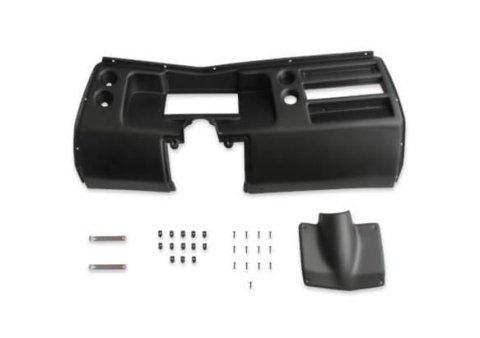 Holley EFI 6.86 in. Dash Bezels 553-398 Panels, EFI, Bezel, 5/32 Thick, ABS Material, Black Matte Finish, No A/C Vents, Chevy, GMC, Trucks, Each