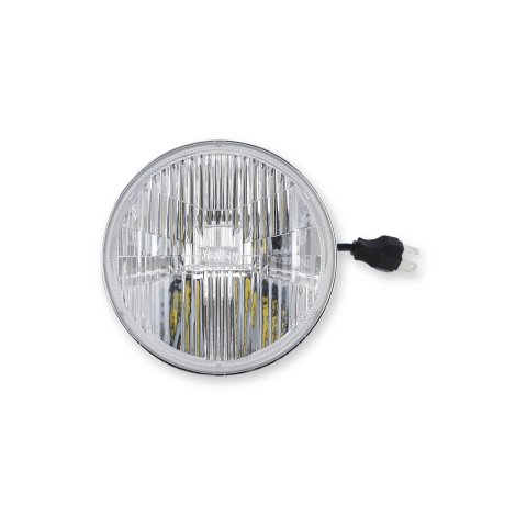 Holley RetroBright LED Headlights LFRB145 Headlight Conversion, RetroBright, Style, Sealed Beam, 5.75 in. Round Housing, Modern White, High and Low Beam, 5,700K Bulb, Each