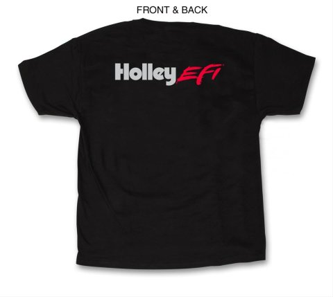 Holley EFI Logo T-Shirts 10021-XLHOL T-Shirts, Logo, Short Sleeve, Cotton, Crew Neck, Black, Men's, X-Large, Each