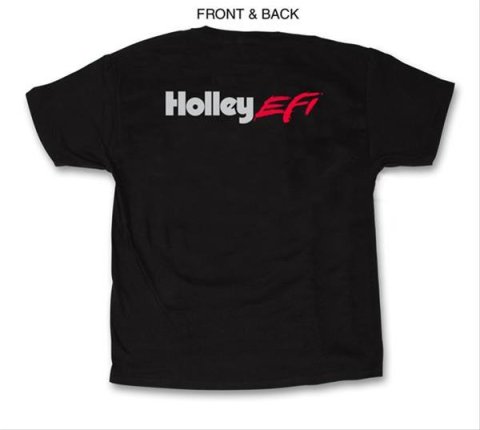 Holley EFI Logo T-Shirts 10021-XXXLHOL T-Shirts, Logo, Short Sleeve, Cotton, Crew Neck, Black, Men's, 3X-Large, Each