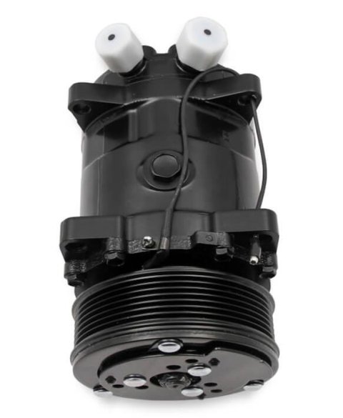 Holley Sanden Air Conditioning Compressors 199-103 Compressors, 508 Type, Aluminum, Black, Clutch, 7-Groove, Serpentine Pulley, Each