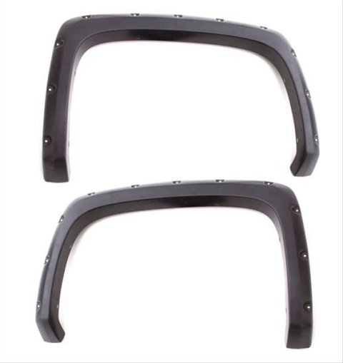 LUND RX-Rivet Style Fender Flares RX117SB Flares, Style, ABS Plastic, Black, 2.50 in. Width, GMC, Rear, Pair