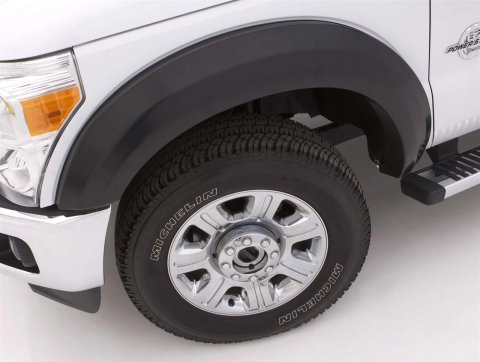 LUND Extra-Wide Style Fender Flares EX314SB Flares, Extra Wide, Thermoplastic, Smooth Black, Ford, Rear, Pair