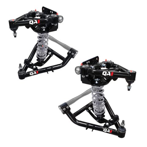 QA1 1967-91 C20/R20 Front Coilover Conversion Systems 52619-S650 Conversion, Single Adjustable Shocks, 650 lb. Spring Rate, Upper and Lower Control Arms, Tubular, Black Powdercoated, Chevy, GMC, Kit