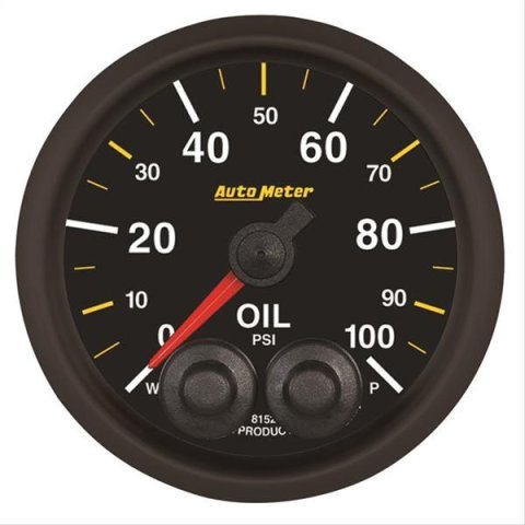 AutoMeter Elite Series Analog Gauges 8152-05702 Gauge, Series, Analog, Oil Pressure, 0-100 psi, 2 1/16 in. Diameter, Black Face, Each