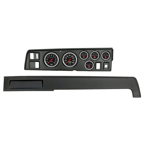 AutoMeter Sport-Comp Instrument Clusters 2907-11 Gauge Kit, Sport-Comp, Analog, Black Face, Speedometer, Tach, Oil, Water, Volt, Fuel, White Numbers, Red Pointers, Black Panel, Dodge, Kit