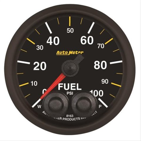 AutoMeter Elite Series Analog Gauges 8163-05702 Gauge, Series, Analog, Fuel Pressure, 0-100 psi, 2 1/16 in. Diameter, Black Face, Each