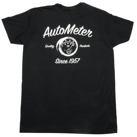 AutoMeter Since 1957 T-Shirt 0423XXXL T-Shirts, 1957, Short Sleeve, Cotton, Black, Logo, Men's 3X-Large, Each
