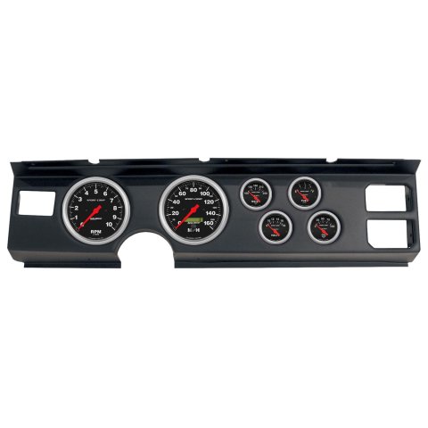AutoMeter Sport-Comp Instrument Clusters for 1982-1984 FIREBIRD - 2920-11 Gauge Kit, Sport-Comp, Analog, Black Face, Speedo, Tach, Oil, Water, Volt, Fuel, White Numbers, Red Pointers, Black Panel, Pontiac, Kit
