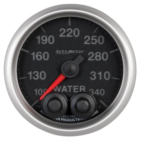 AutoMeter NASCAR Elite Series Analog Gauges 5655-05702-D Gauge, Analog, Stepper Motor w/o Pro Control, w/High Temp Cal, Water Temp, 100-340 degrees F, 2 1/16 in. Diameter, Black Face, Each