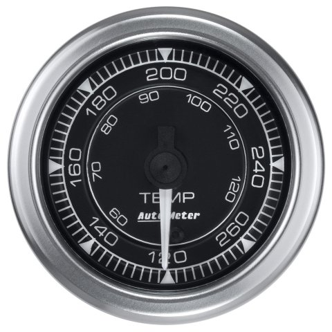AutoMeter Chrono Series Gauge Kits 7015-CH Kit, Direct Fit Dash Kit, Analog, Black Face, White Numbers, White Pointer, Chevy, Kit