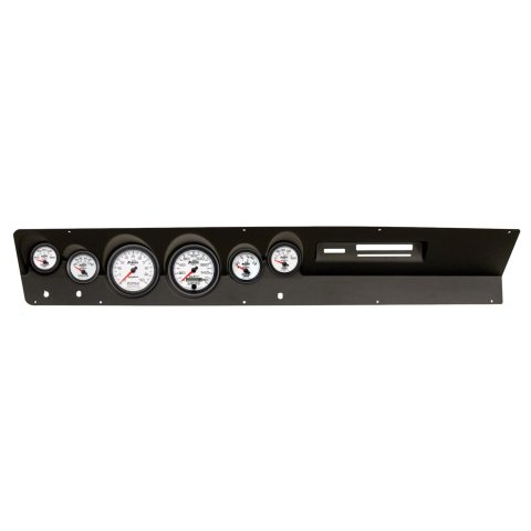 AutoMeter Phantom II Instrument Clusters for 1967-1969 DART - 2119-10 Gauge Kit, II, Analog, White Face, Speedo, Tach, Oil, Water, Volts, Fuel, Silver Numbers, Red Pointers, Black Panel, Dodge, Kit