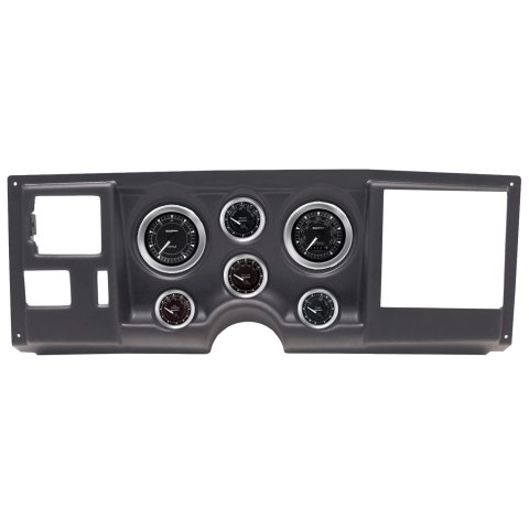 AutoMeter Chrono Instrument Clusters 2925-04 Gauge Kit, Chrono, Analog, Black Face, Speedometer, Tach, Oil, Water, Volt, Fuel, White Numbers and Pointers, Black Panel, Chevy, GMC, Kit