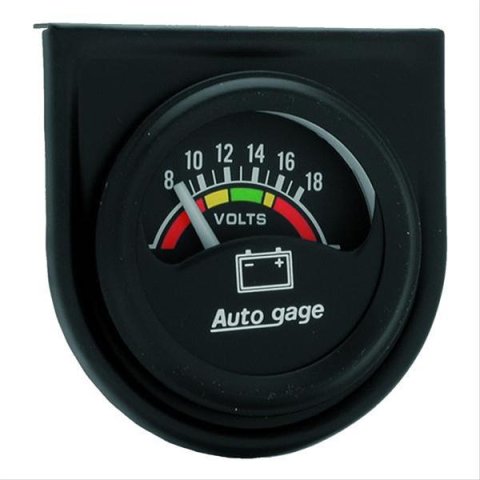 Autogage by AutoMeter Analog Gauges 2356 Gauge, Autogage, Voltmeter, 8-18 V, 1 1/2 in., Analog, Electrical, Each