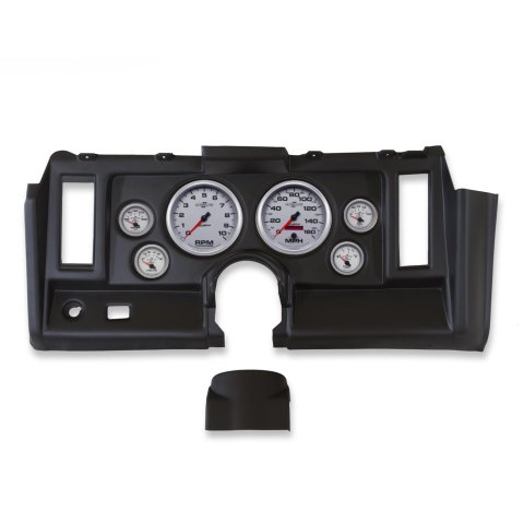 AutoMeter Ultra-Lite II Instrument Clusters for 1969 CAMARO - 2131-14 Gauge Kit, II, Analog, Silver Face, Speedo, Tach, Oil, Water, Volt, Fuel, Black Numbers, Red Pointers, Black Panel, Chevy, Kit