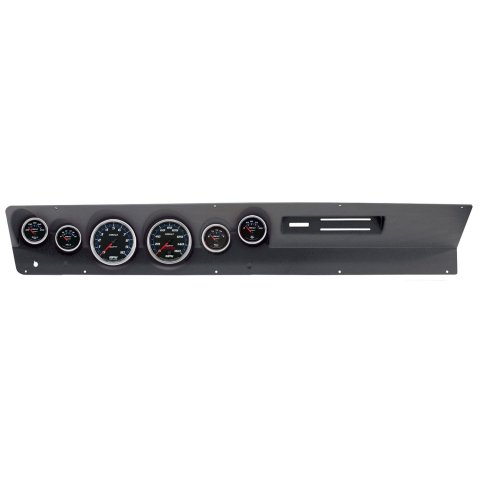 AutoMeter Cobalt Instrument Clusters for 1967-1969 DART - 2120-05 Gauge Kit, Cobalt, Analog, Black Face, Speedo, Tach, Oil, Water, Volts, Fuel, White/Blue Numbers, Red Pointers, Black Panel, Dodge, With A/C, Kit