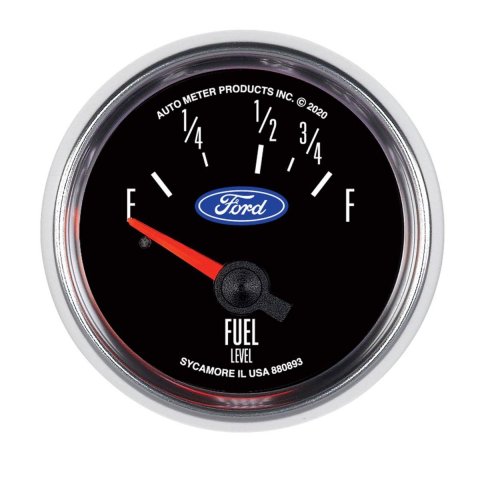 AutoMeter Gauges 880893 GAUGE, FUEL LEVEL, 2 1/16", 16OE TO 158OF, ELEC, FORD