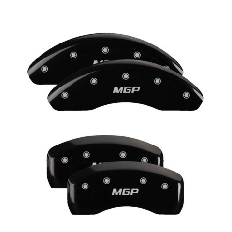 MGP Black Caliper Covers for 2020-2025 ESCAPE - 10250SMGPBK Set of 4 caliper covers, Engraved Front and Rear: MGP, powder coat finish, silver characters