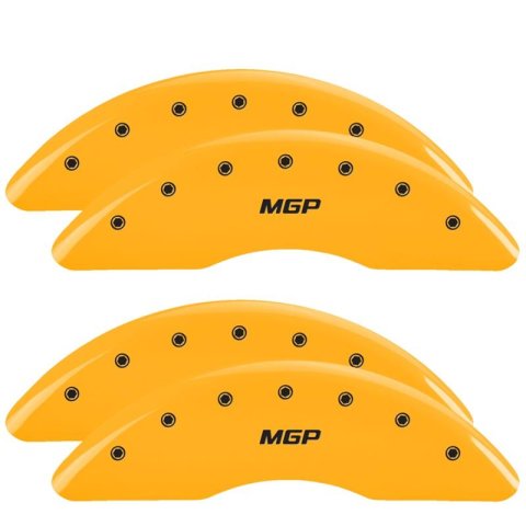 MGP Caliper Covers Brake 22240SMGPYL Set of 4 caliper covers, Engraved Front and Rear: MGP, Yellow powder coat finish, black characters