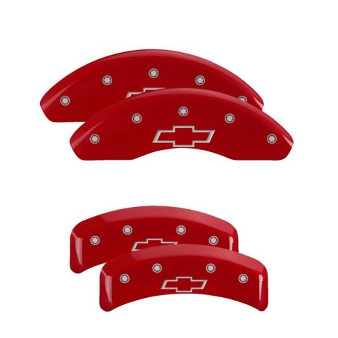 MGP Caliper Covers - Brake for 1997 CAMARO 14026SCLCRD Set Of 4 Classic Covers, Red Powder Coat Finish