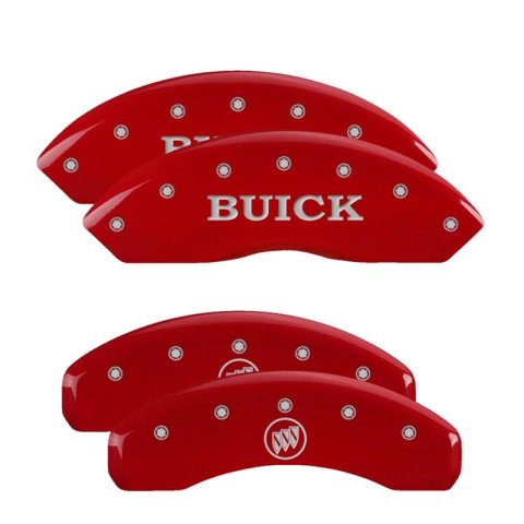 MGP Caliper Covers - Brake for 2006-2011 LUCERNE 49003SCLCRD Set Of 4 Classic Covers, Red Powder Coat Finish