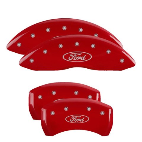 MGP Caliper Covers - Brake for 2011-2019 EXPLORER 10229SCLCBK Set Of 4 Covers, No Engraving: Classic Covers, Black Powder Coat Finish