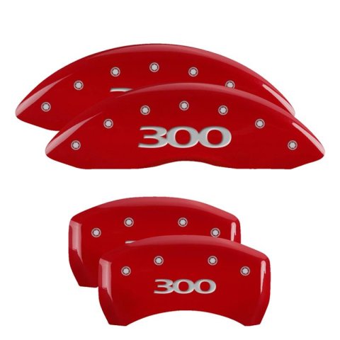 MGP Caliper Covers - Brake for 2011-2023 300 32020SCLCBK Set Of 4 Covers, No Engraving: Classic Covers, Black Powder Coat Finish