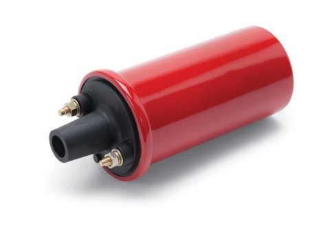 Edelbrock Max-Fire Ignition Coils 22741 Coil, Max Fire, Oil Filled, Round, Red, 45,000 Volts, Each