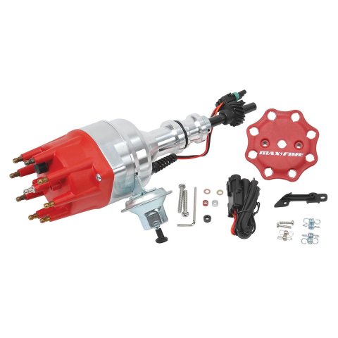 Edelbrock Max-Fire Distributors 22755 Distributor, Ready To Run, Magnetic Pickup, Vacuum Advance, Fixed Collar, Ford 260-302, Kit