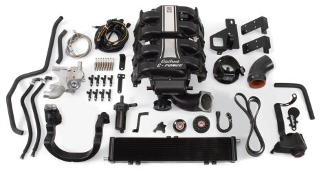 Edelbrock E-Force Ford F-150 Stage 1 Street Legal Supercharger Kits 15830 Supercharger, E-Force, Eaton Gen VI, Serpentine, Intercooler, Ford, Lincoln, 5.4L Modular, RWD Only, Kit
