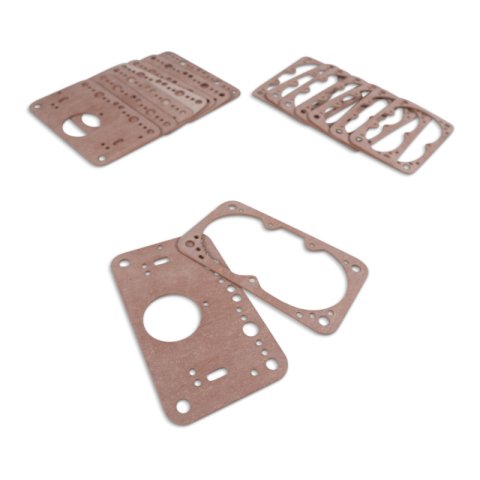 Edelbrock VRS-4150 Carburetor Gasket Kits 13102 Kit, VRS-4150, 8 Metering Block to Main Body Gaskets, 8 Fuel Bowl to Metering Block, VR55, Aramid/Inorganic Fibers with Nitrile, Kit