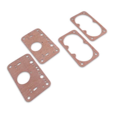 Edelbrock VRS-4150 Carburetor Gasket Kits 13101 Kit, VRS-4150, 2 Metering Block to Main Body Gaskets, 2 Fuel Bowl to Metering Block, VR55, Aramid/Inorganic Fibers with Nitrile, Kit