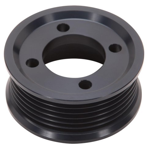 Edelbrock E-Force Competition Supercharger Pulleys 15813 Pulley, Competition, Aluminum, Black, Serpentine, 8-Groove, 3.500 in. Diameter, Each