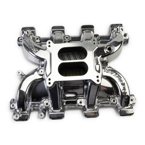 Edelbrock Performer RPM LS1 Intake Manifolds 71187-CP Manifold, RPM, Carbureted, Aluminum, Chrome Plasma Coated, Dual Plane, Cathedral Port, Chevy, 4.8, 5.3, 5.7, 6.0L, Each