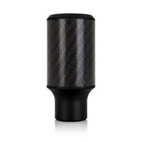Mishimoto Lightweight Carbon Fiber Shift Knobs MMSK-CFC-65 Knobs, Ultra Lightweight, Fiber, Gloss, Cylindrical Style, Logo, 65mm Tall, Universal, Each