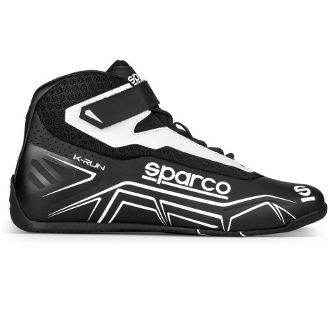 Sparco K-Run Driving Shoes 00127137NRGR & Boots, Shoes, Mid-top, Microfiber Outer, Black/Gray, Natural Rubber Outer Sole, European Shoe Size 37, Pair