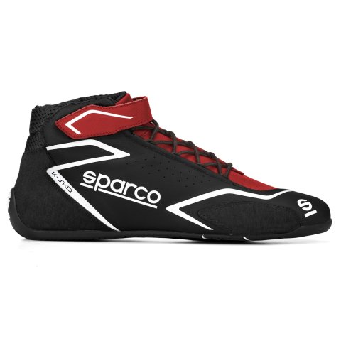 Sparco K-Skid Driving Shoes 00127744RSNR & Boots, Shoes, Mid-top, Leather Outer, Red/Black, Natural Rubber Outer Sole, European Shoe Size 44, Pair