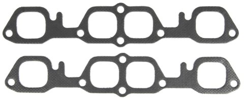 MAHLE Original Header and Exhaust Manifold Gaskets MS19981 CHEVROLET V8 SMALL BLOCK 302, 327, 350, 400 Engines GMCP SB2.2 Mirror Port 8 bolt pattern, Rounded rectangle opening matches cy