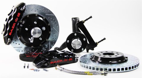 Baer Brakes Claw Extreme+ Disc Brake Systems 4301107B Brakes, Extreme-Plus System, Front, Cross-Drilled/Slotted Rotors, 6-Piston Calipers, Black, GM, Kit