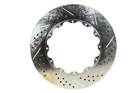 Baer Brakes Rotor Rings 6910264 Brake Rotor, Iron, Zinc Plated, Cross Drilled, Slotted, 12 x 8.50 in. Bolt Circle, Drivers Side Front, Each