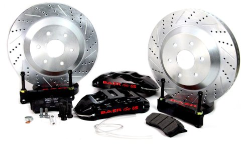 Baer Brakes Claw Extreme+ Disc Brake Systems 4261061B Kits, Extreme Plus Systems, Front, Cross-drilled/Slotted Rotors, 6-piston Black Powdercoated Calipers, Ford, Kit